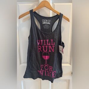 Will Run for Wine Tank, Size Medium, NWT